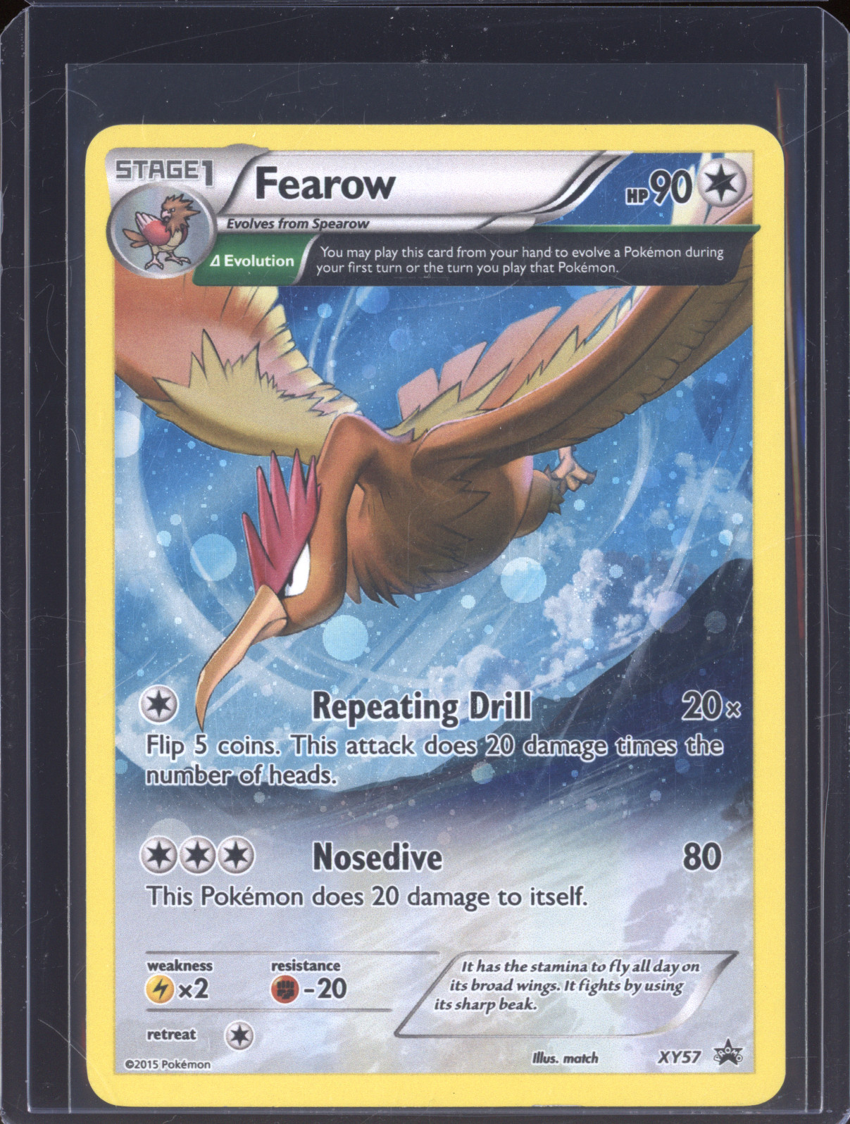2015 Pokémon XY Black Star Promo #XY57 Fearow — front