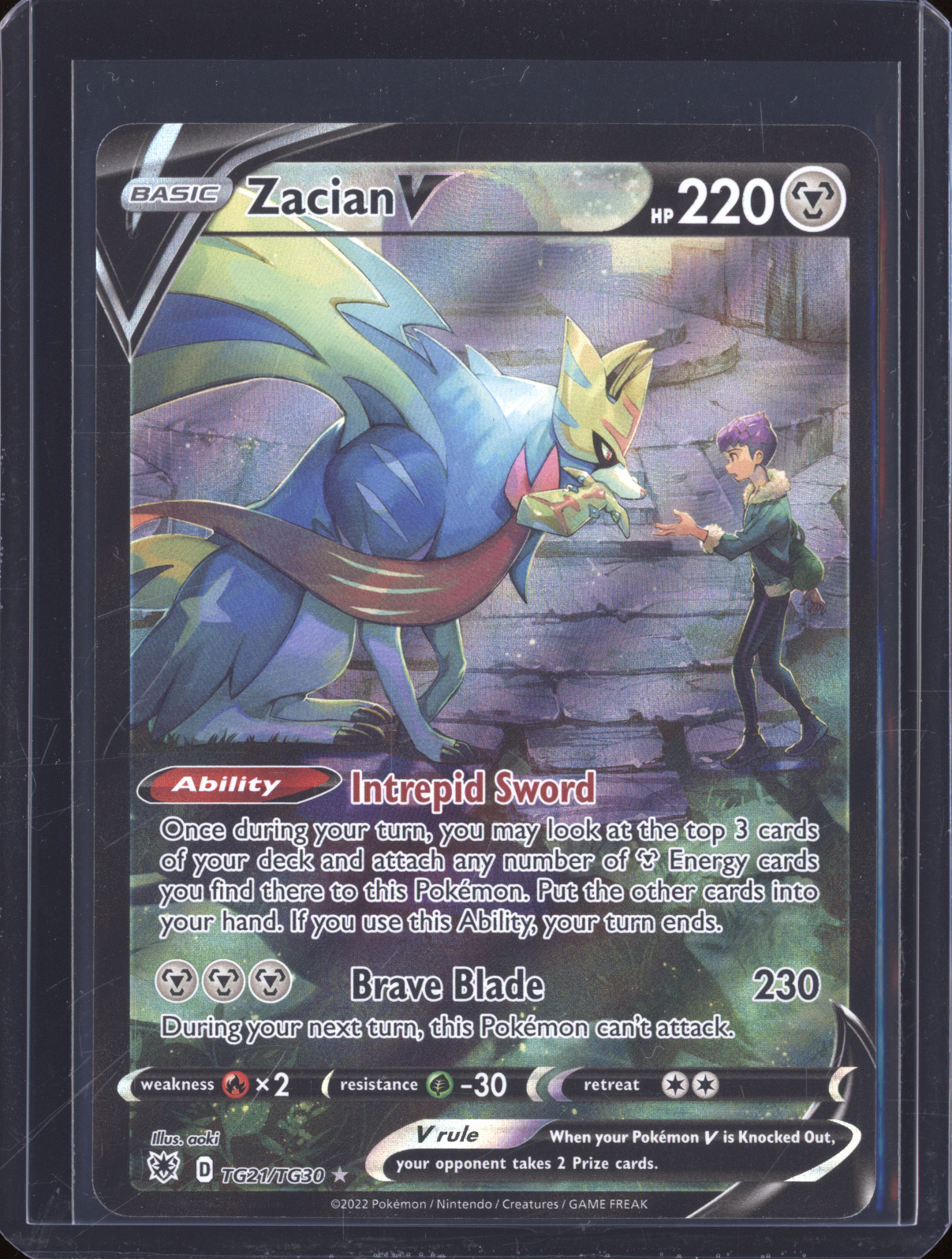 2022 Pokémon Sword & Shield Astral Radiance #TG21 Zacian V — front