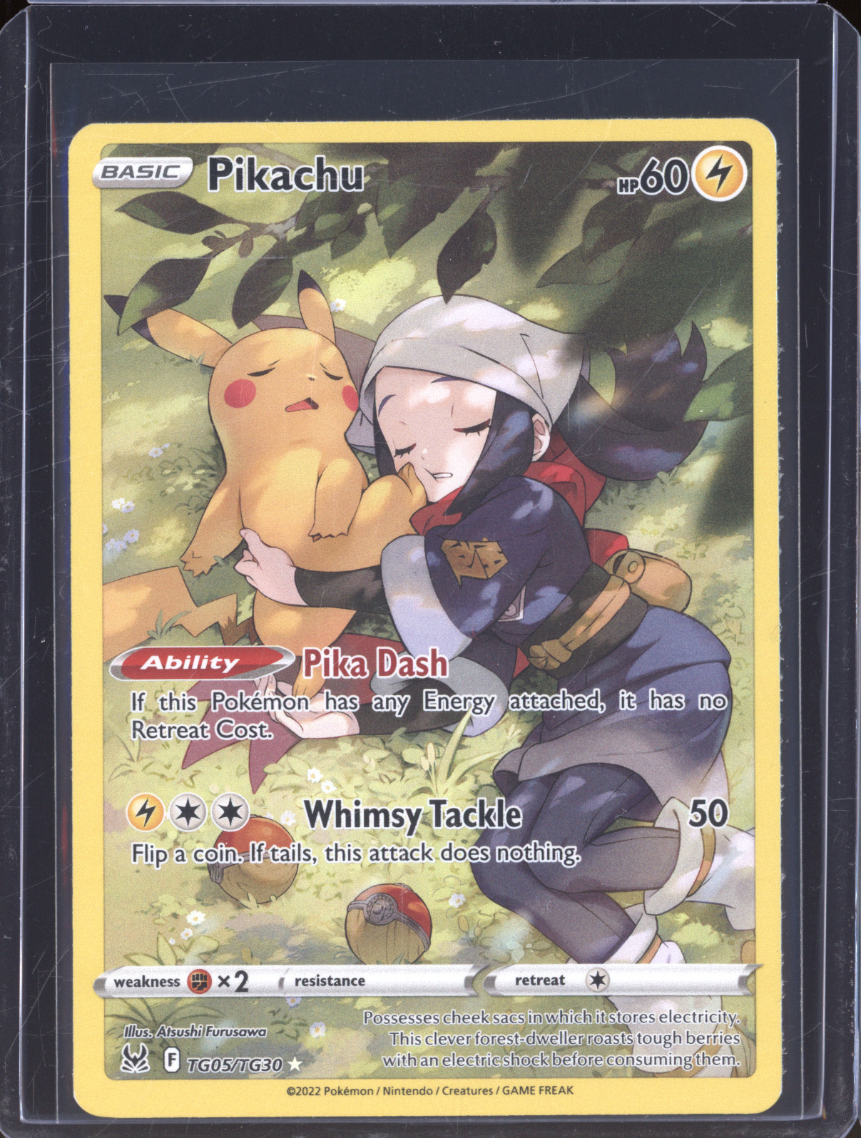 2022 Pokémon TG05 Pikachu Lost Origin Trainer Gallery Full Art — front