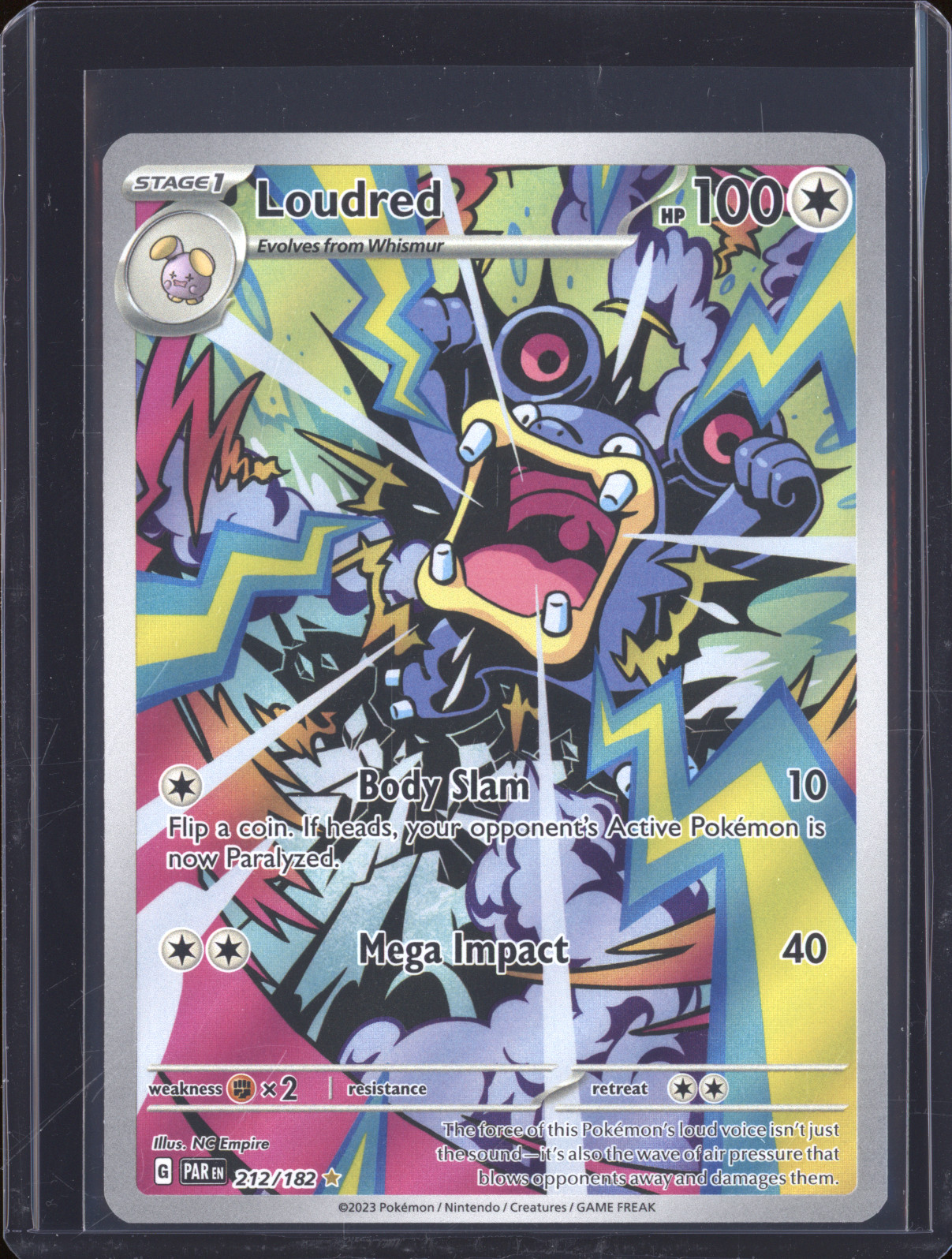 2023 Pokémon Paradox Rift #212 Loudred — front