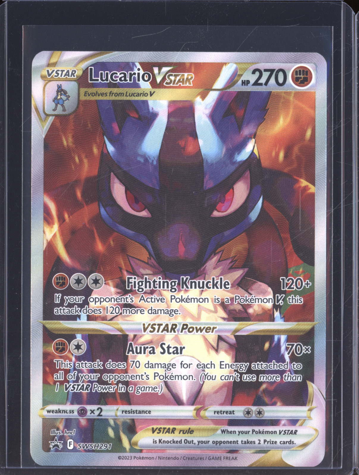 2023 Pokémon SWSH Black Star Promo #291 Lucario VSTAR — front