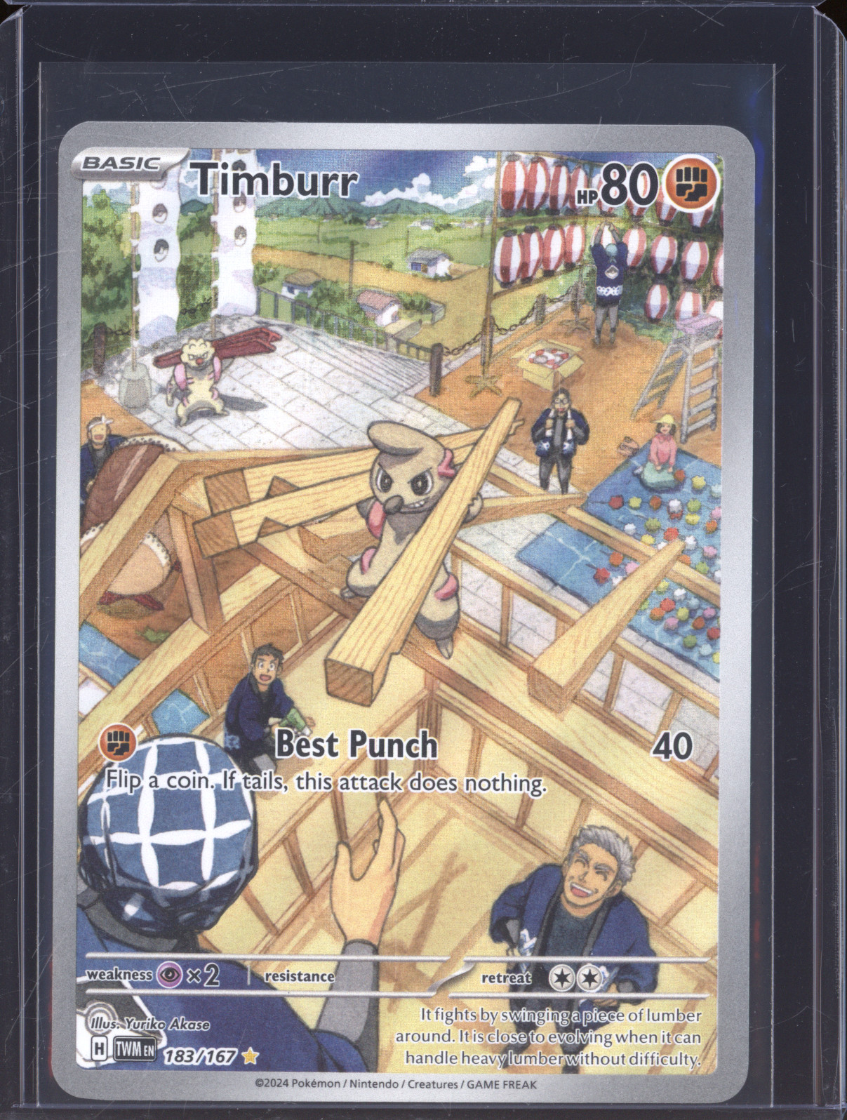 2024 Pokémon Sv06: Twilight Masquerade #183 Timburr — front
