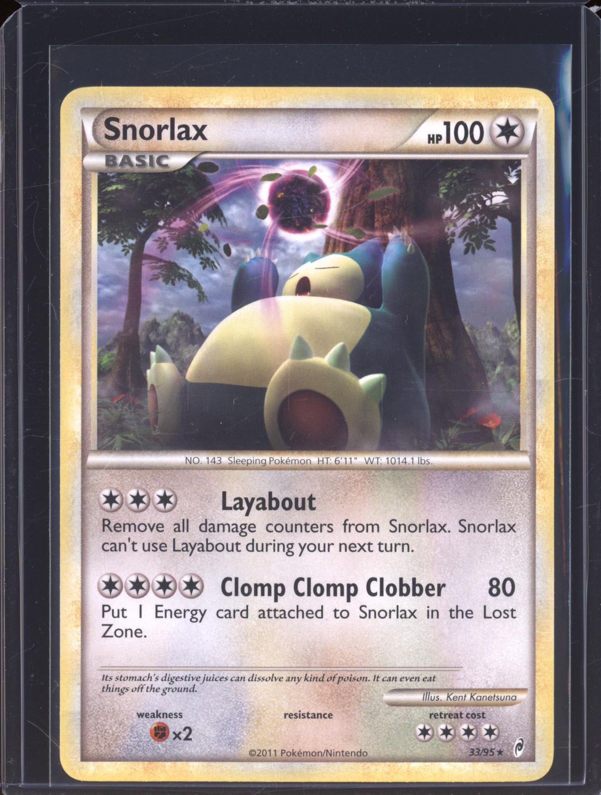 2011 Pokémon Call of Legends #33 Snorlax — front