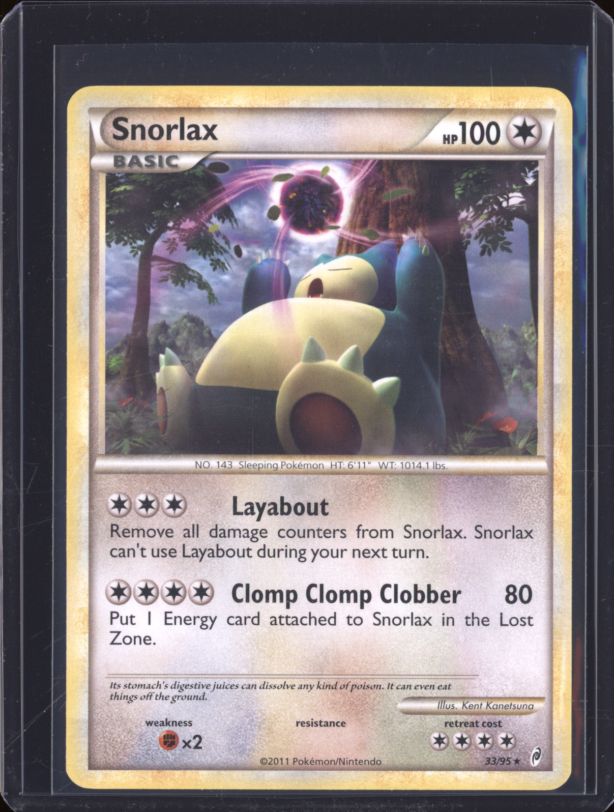 2011 Pokémon Call of Legends #33 Snorlax — front