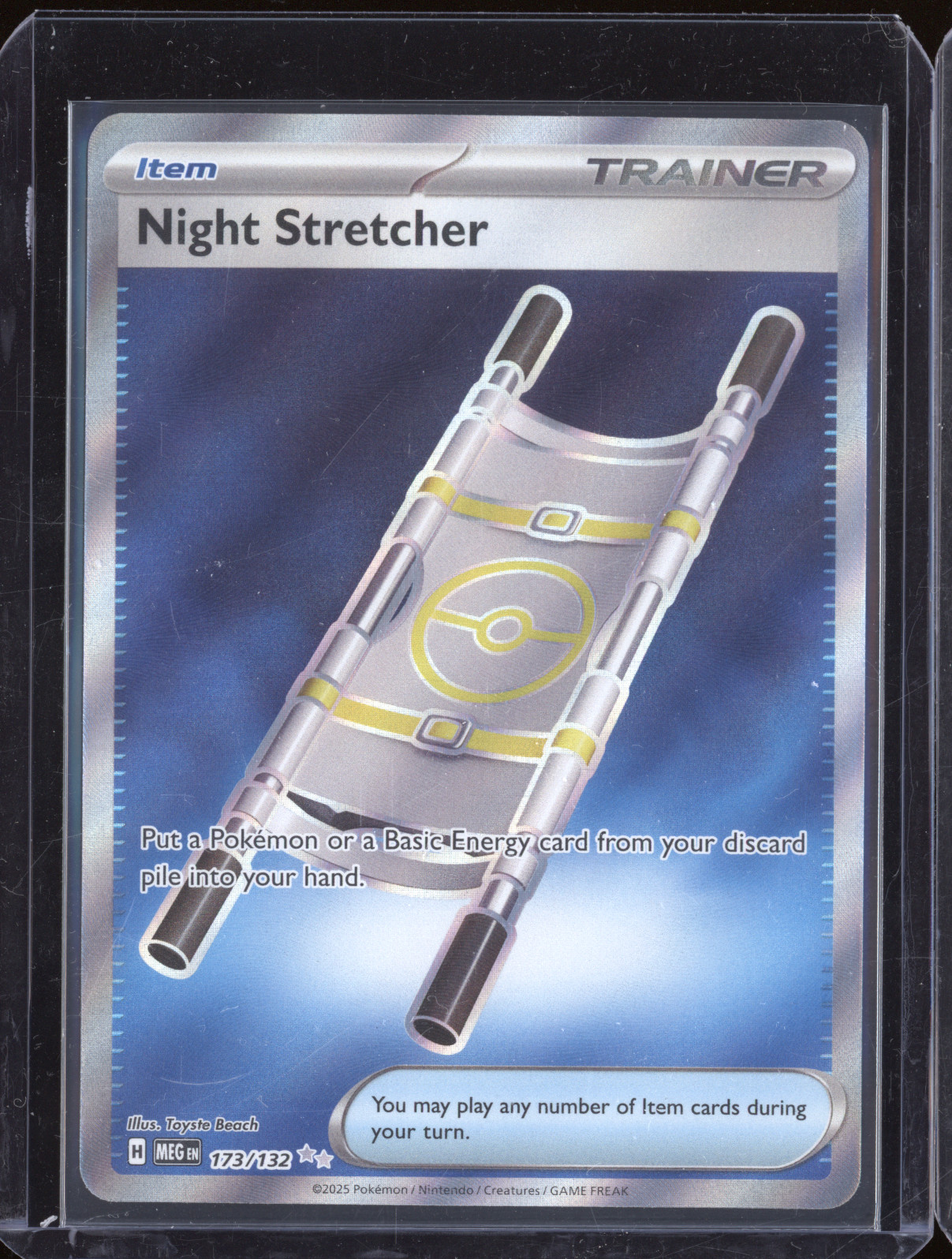2025 Pokémon ME01: Mega Evolution #173 Night Stretcher — front