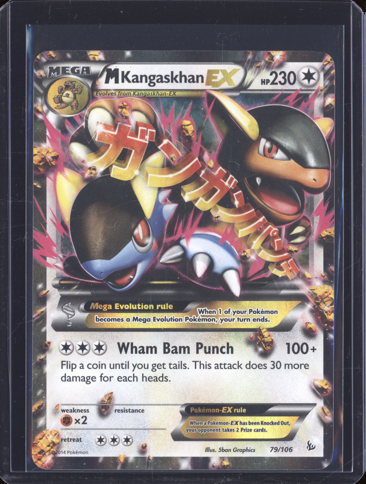 2014 Pokémon Flashfire #79 Mega Kangaskhan EX — front