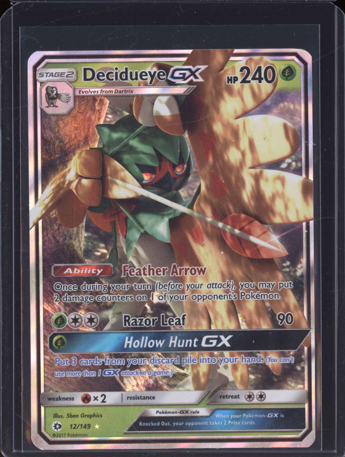 2017 Pokémon Sun & Moon #12 Decidueye GX — front