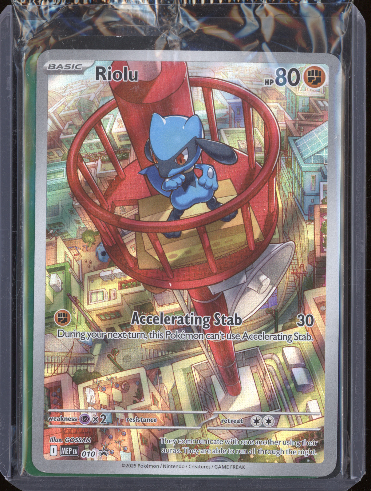 2025 Pokemon MEP 010 Riolu Mega Evolution Promo — front