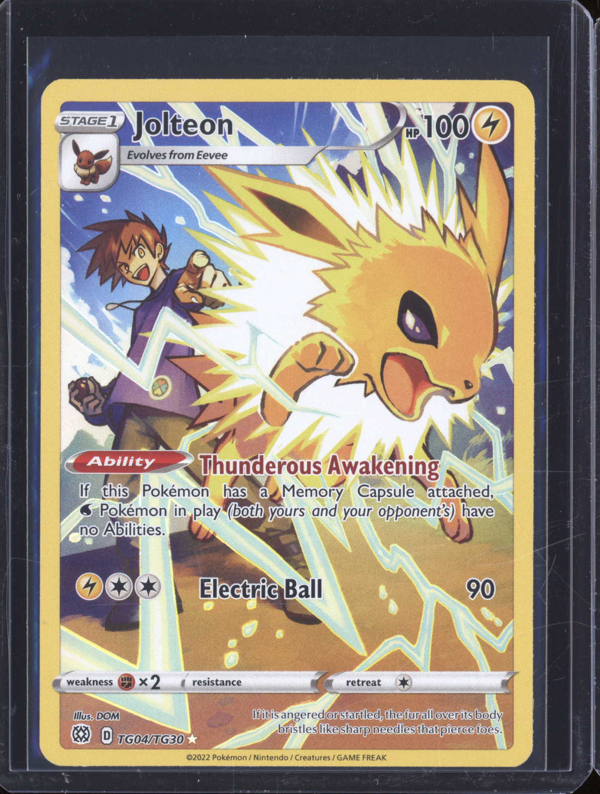 2022 Pokémon Sword & Shield Brilliant Stars #TG04 Jolteon — front