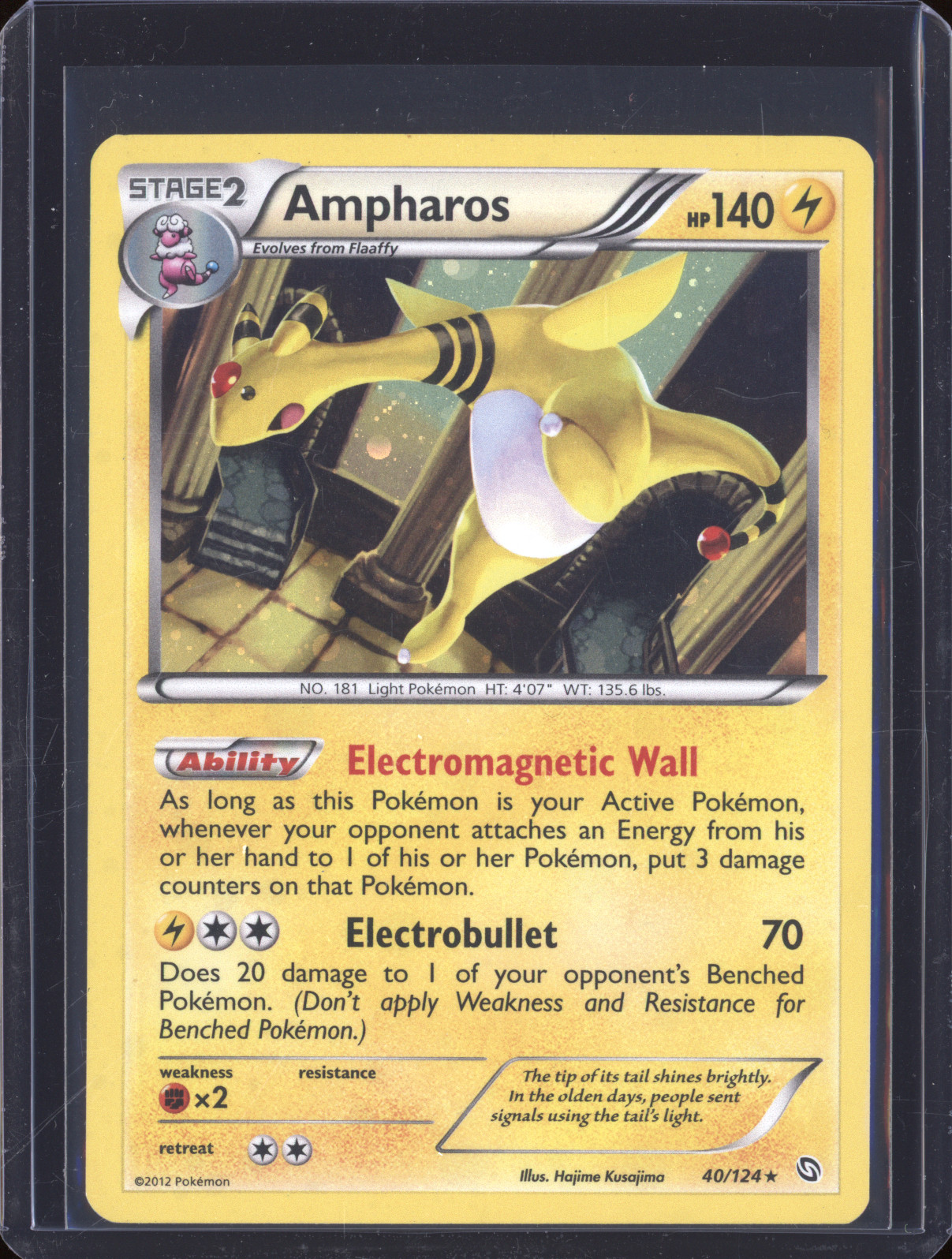 2012 Pokémon Dragons Exalted #40 Ampharos — front