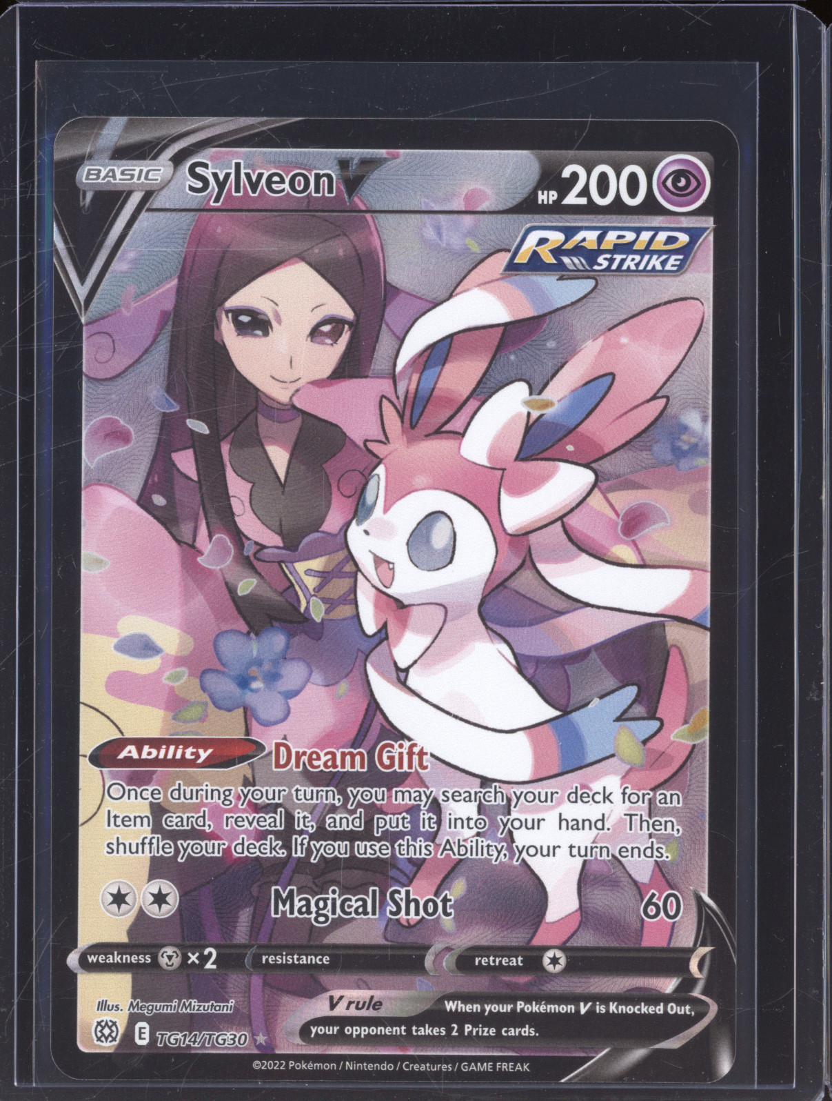 2022 Pokémon Brilliant Stars #TG14 Sylveon V — front