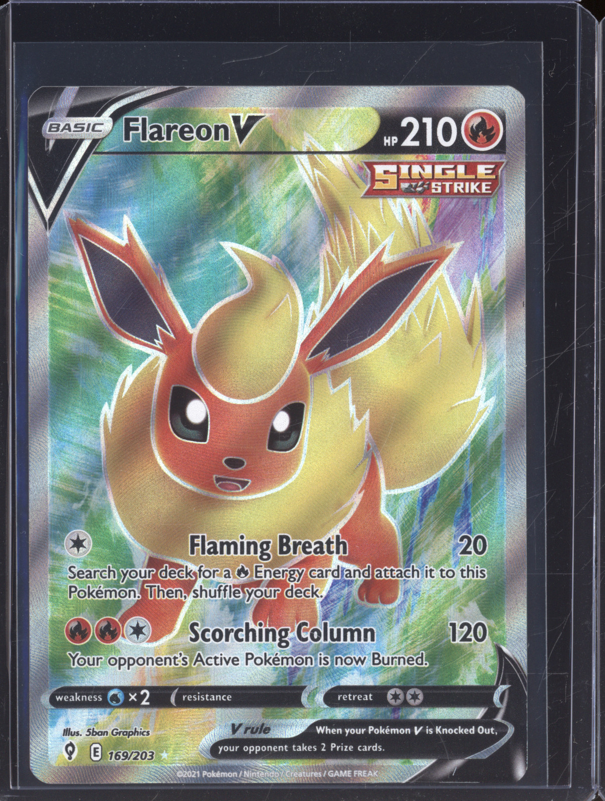 2021 Pokémon #169 Flareon V — front