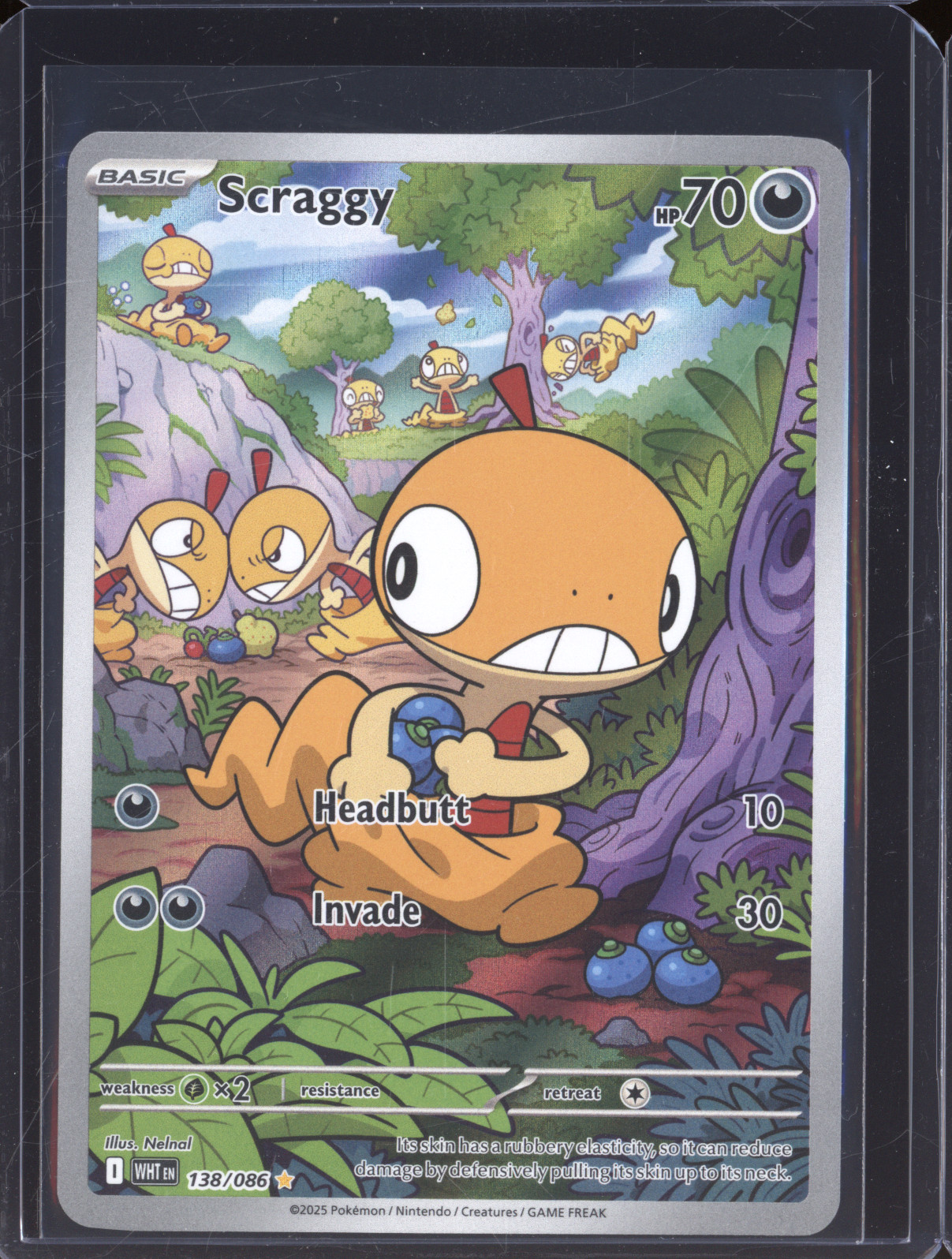 2025 Pokémon SV: White Flare #138 Scraggy Illustration Rare — front
