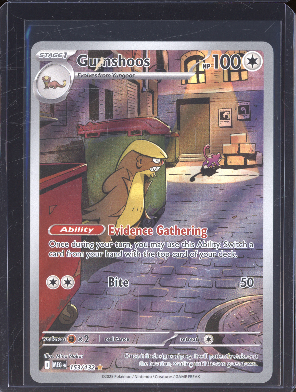 2025 Pokémon MEG #153 Gumshoos — front