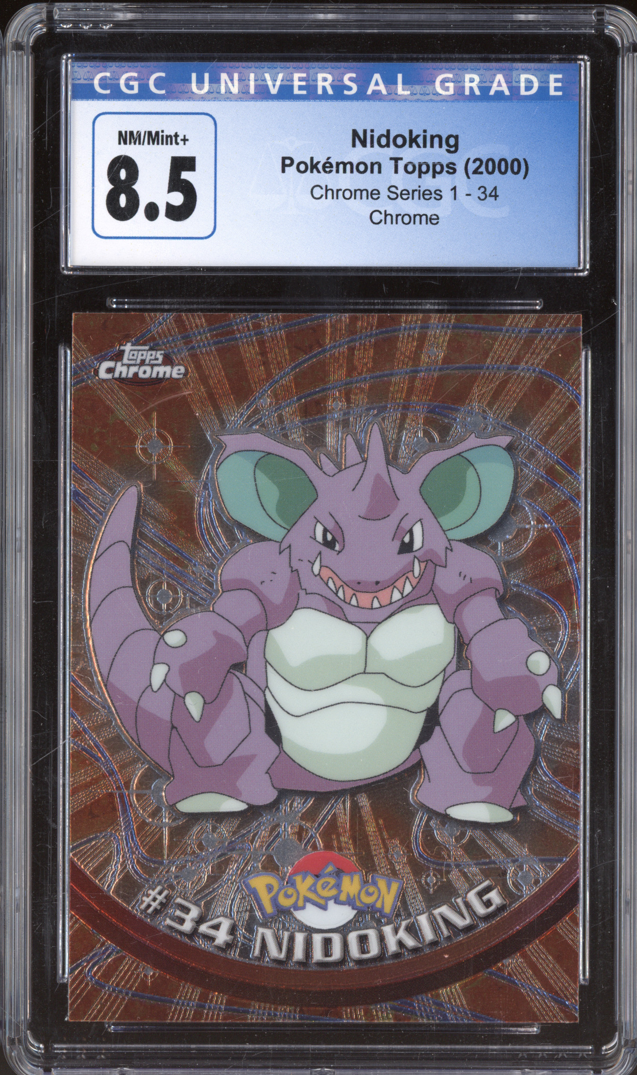 2000 Topps Chrome #34 Nidoking — front