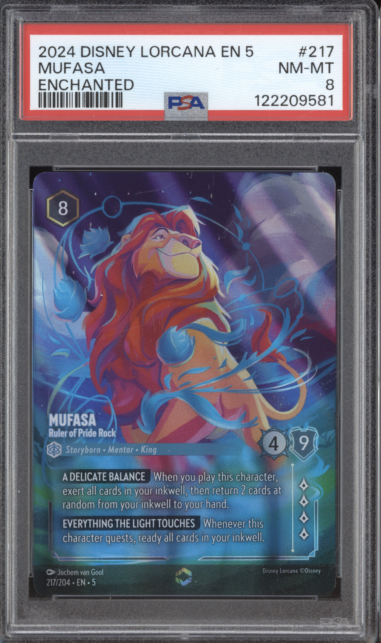 2024 Disney Lorcana Enchanted #217 Mufasa — front