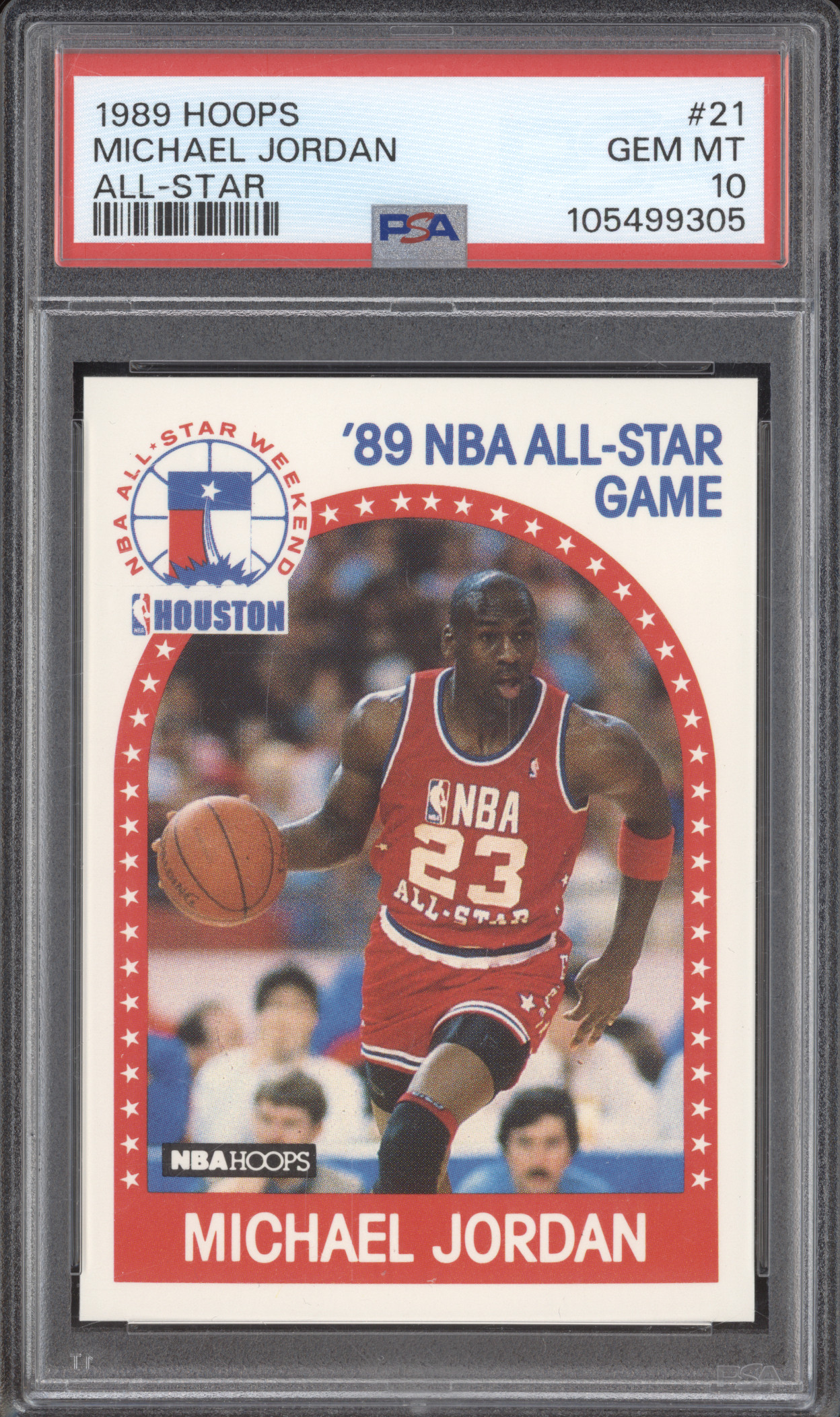 1989 Hoops #21 Michael Jordan All-Star — front
