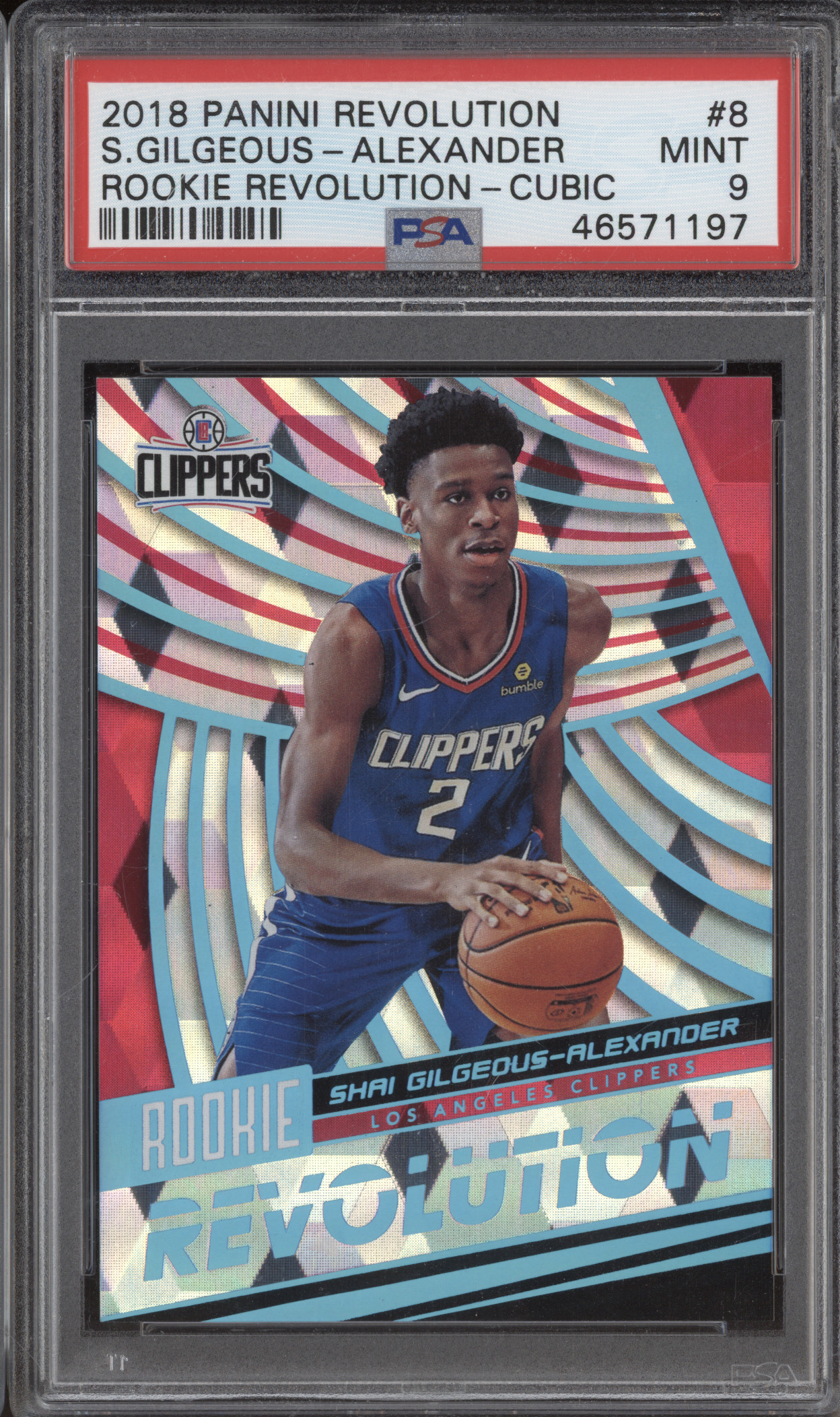 2018 Panini Revolution #8 Shai Gilgeous-Alexander Rookie Revolution Cubic — front