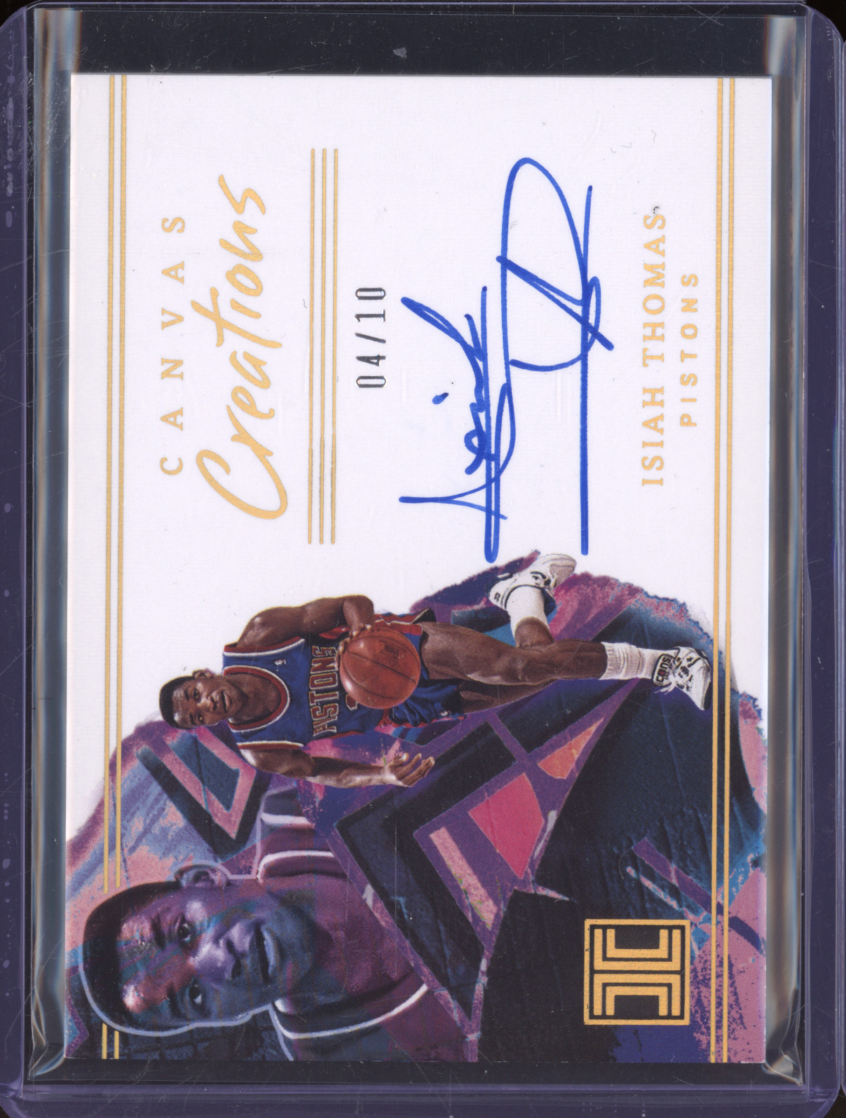 2022-23 Panini Impeccable Canvas Creations #CC-IT Isiah Thomas — front