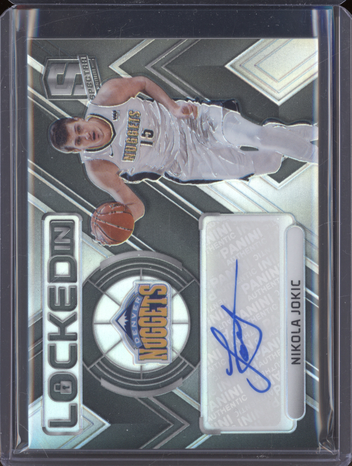 2017-18 Panini Spectra Locked In #LI-NJ Nikola Jokic — front