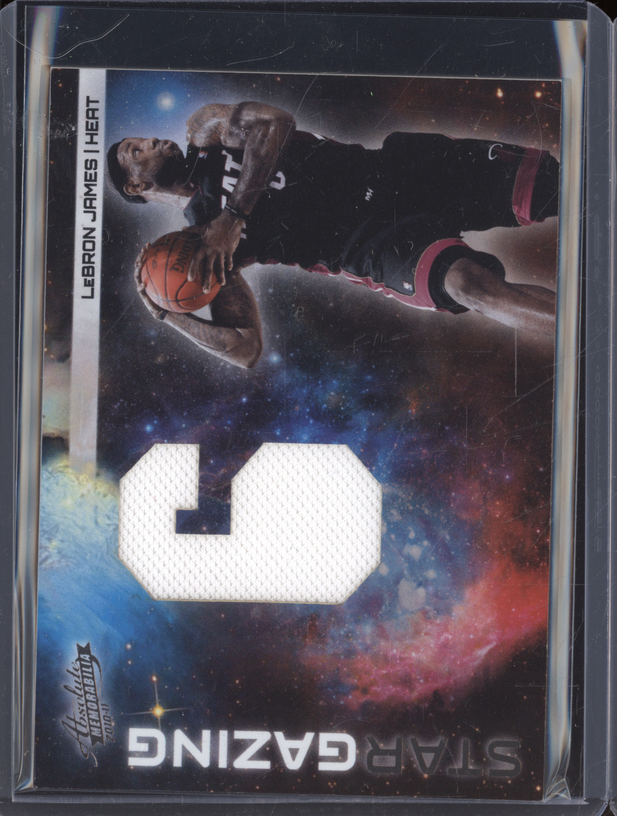 2009-10 Absolute Memorabilia Star Gazing Material Prime #1 LeBron James — front