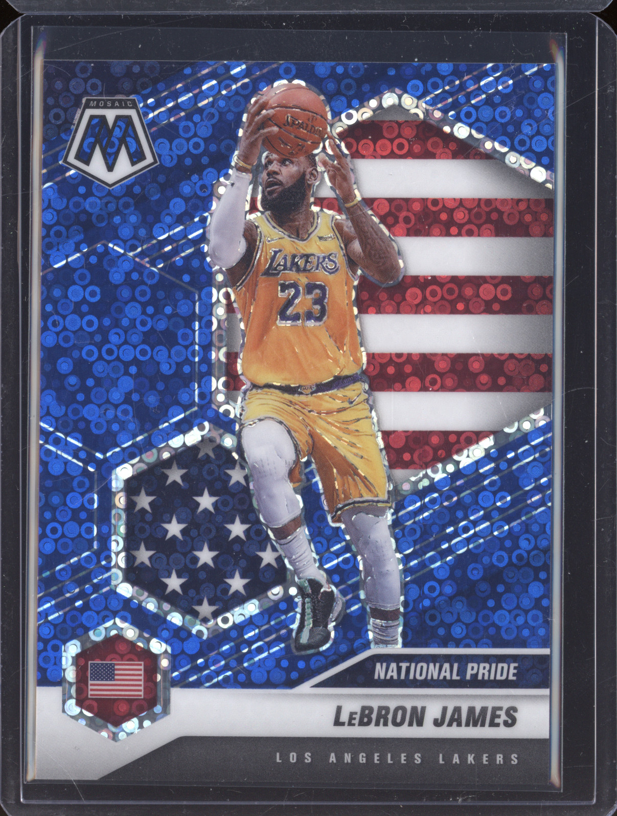 2020-21 Panini Mosaic #247 LeBron James National Pride — front