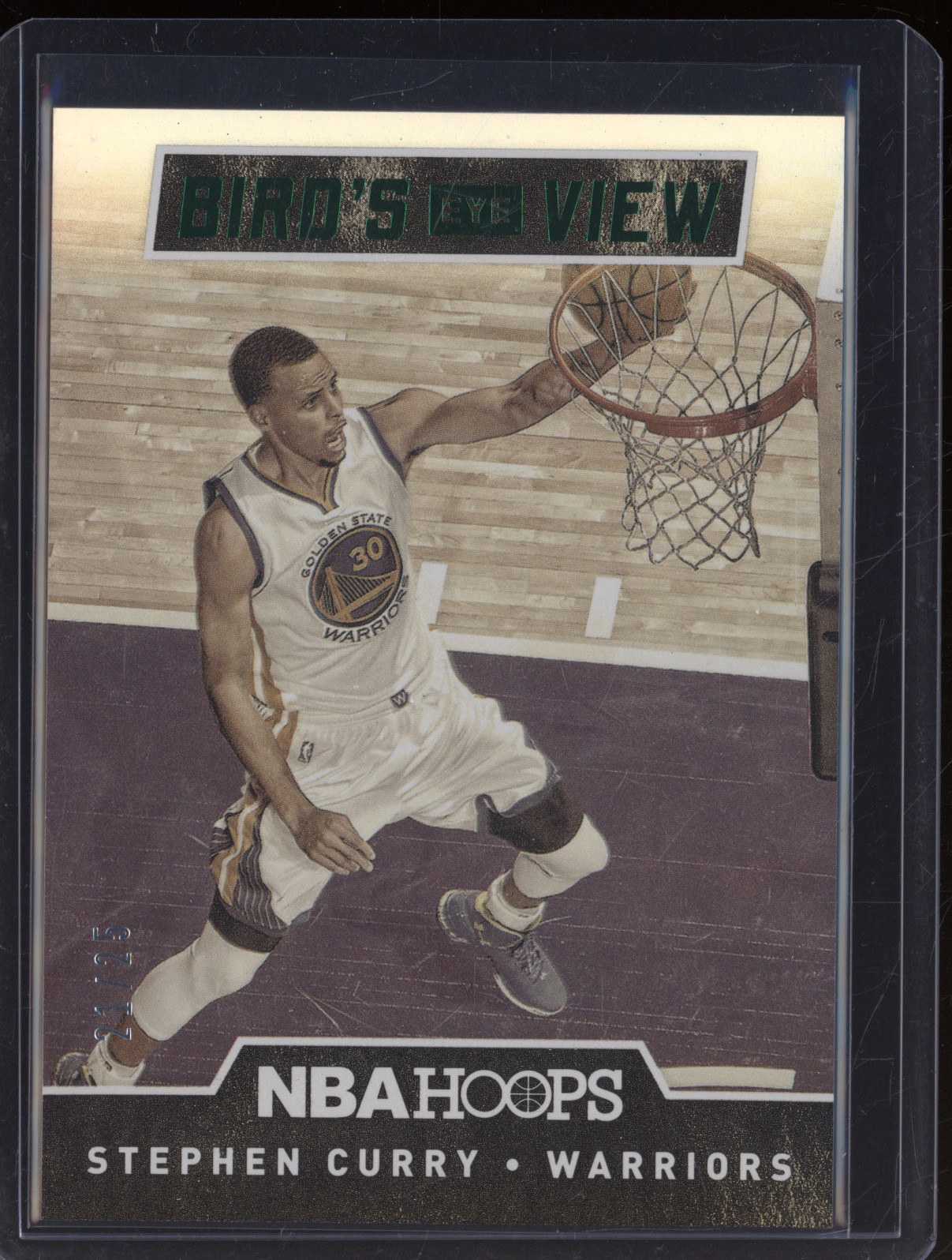 2015-16 NBA Hoops #12 Stephen Curry Bird's Eye View — front