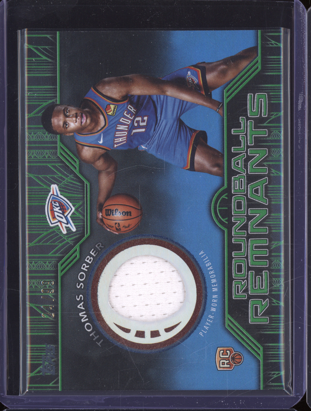 2025-26 Topps Basketball Roundball Remnants #RRR-TS Thomas Sorber — front