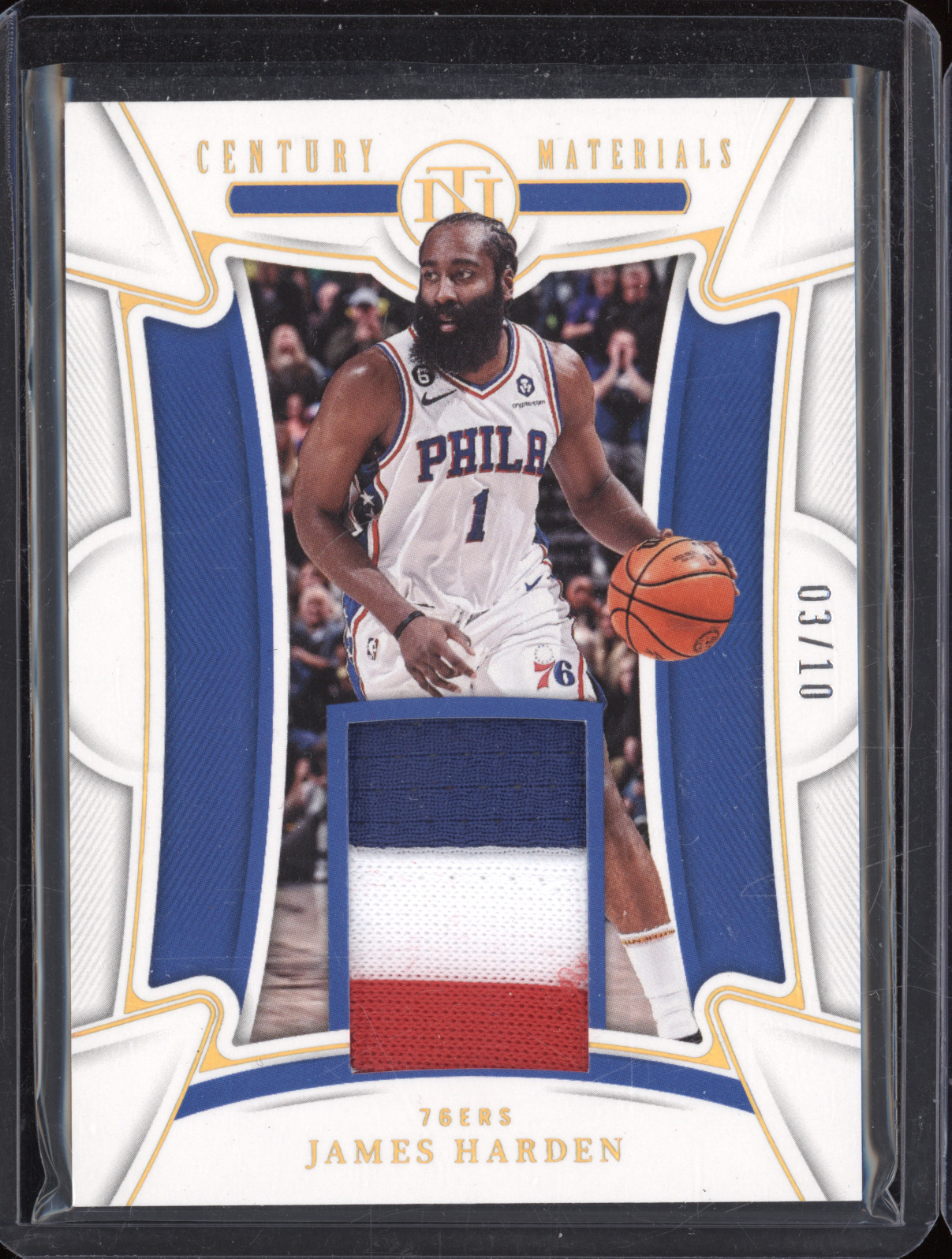 2022-23 Panini National Treasures Century Materials #73 James Harden — front