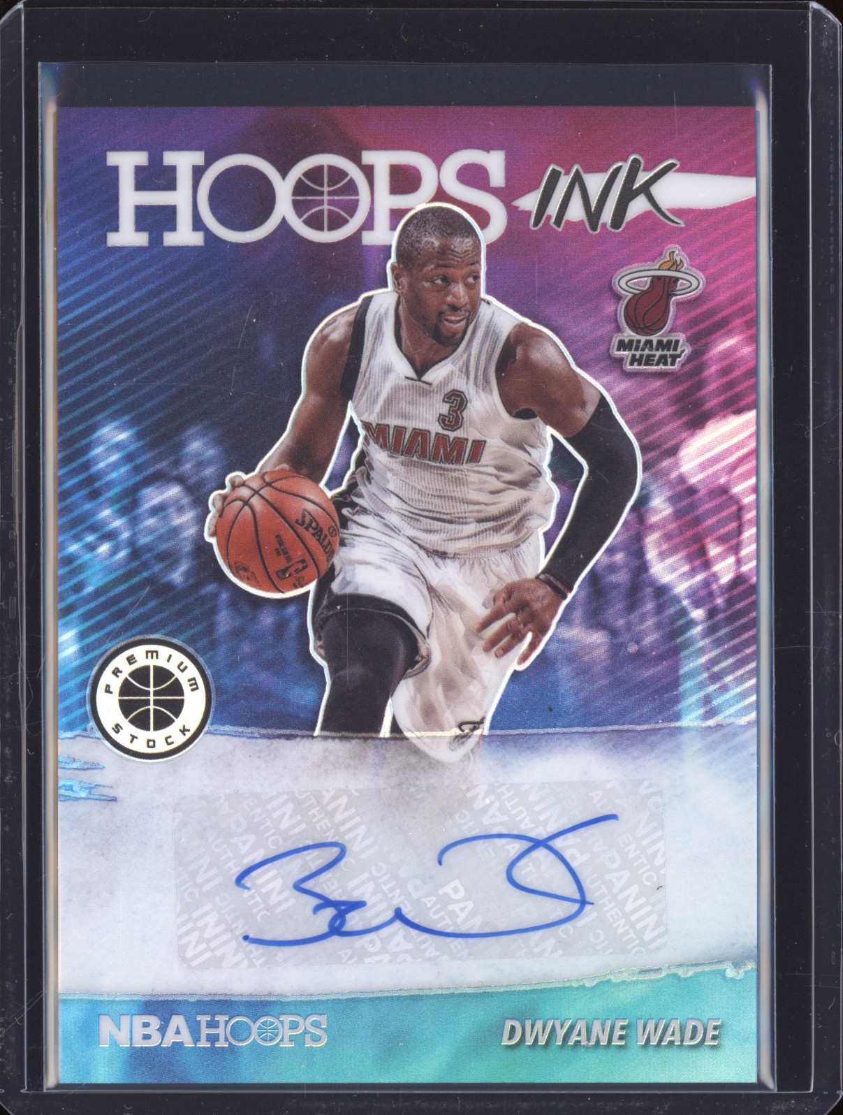 2019-20 Panini Hoops Premium Stock #HI-DWY Dwyane Wade Hoops Ink — front
