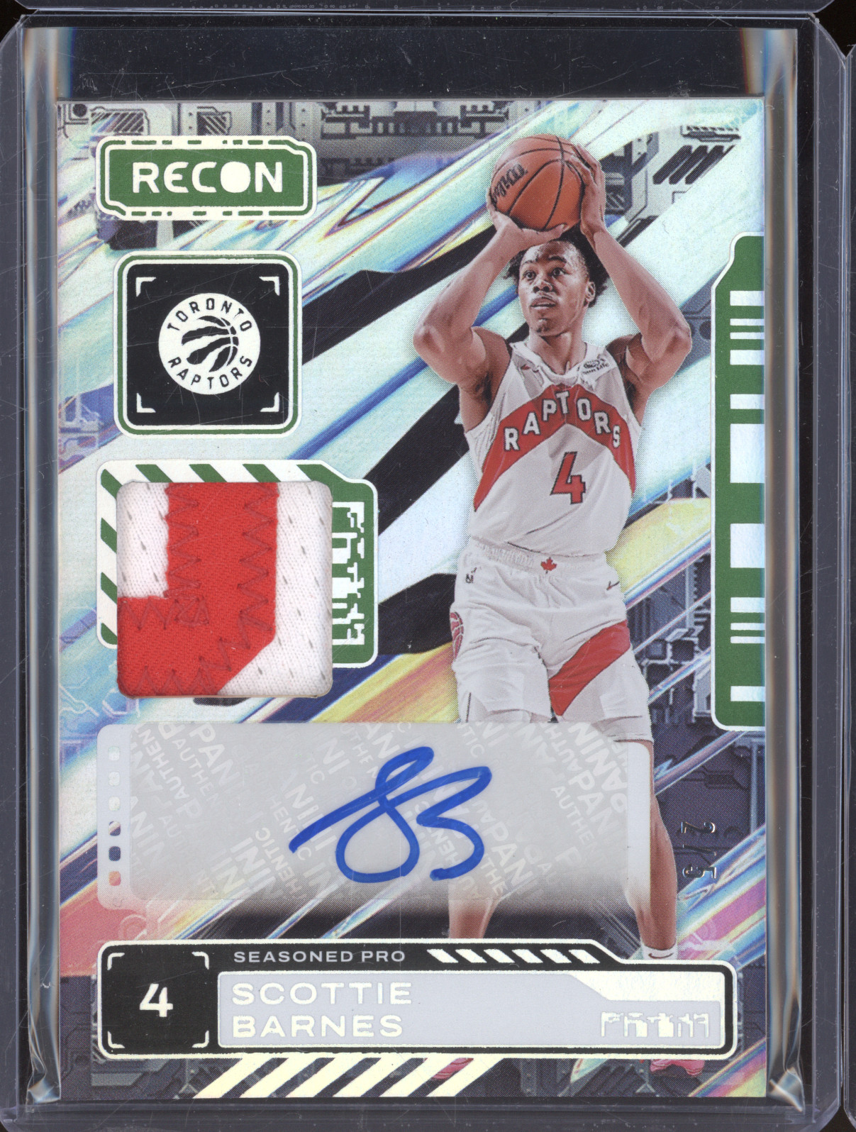 2023-24 Panini Recon Seasoned Pro Autographs #28 Scottie Barnes — front