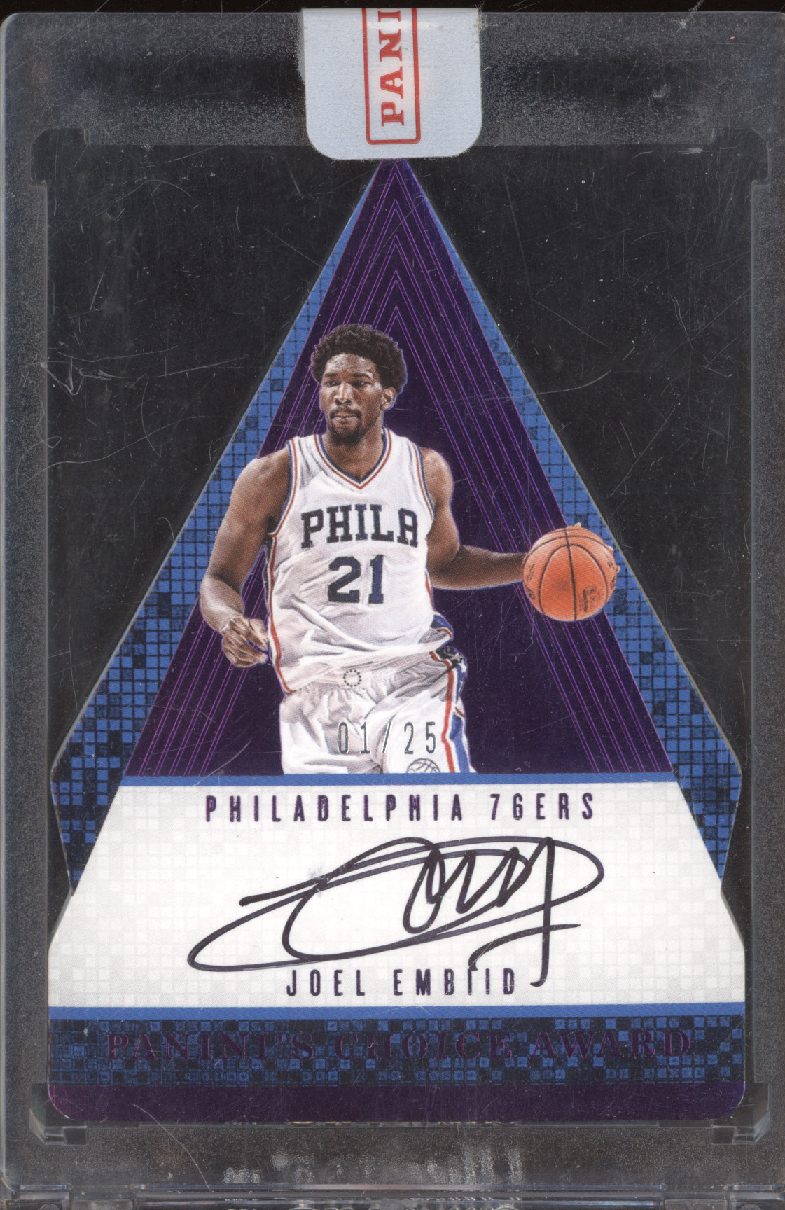 2016-17 Panini Preferred #01/25 Joel Embiid Choice Award — front