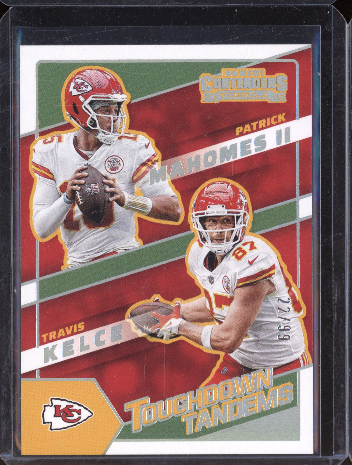 2022 Panini Contenders #6 Touchdown Tandems Patrick Mahomes II / Travis Kelce — front