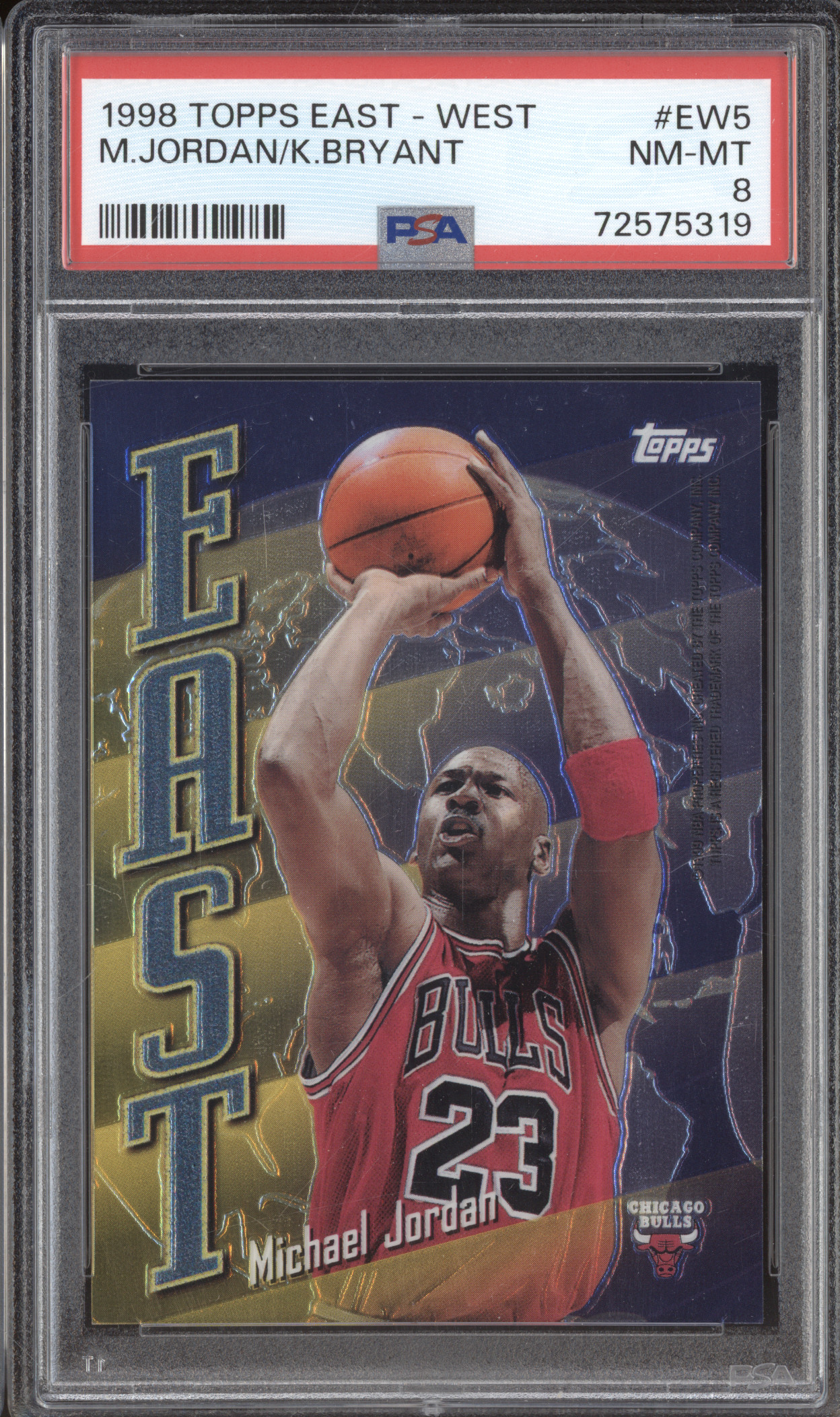 1998 Topps East - West #EW5 Michael Jordan / Kobe Bryant — front