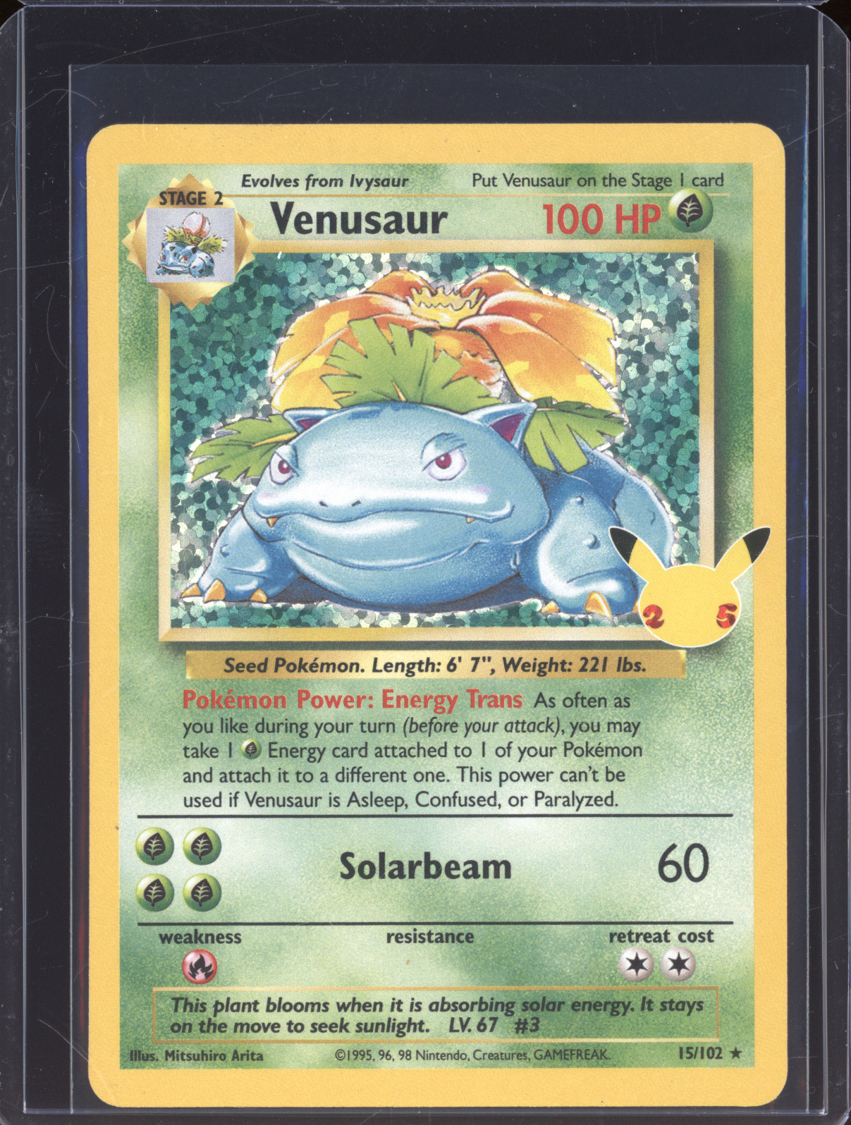 1999 Pokémon #15 Venusaur — front