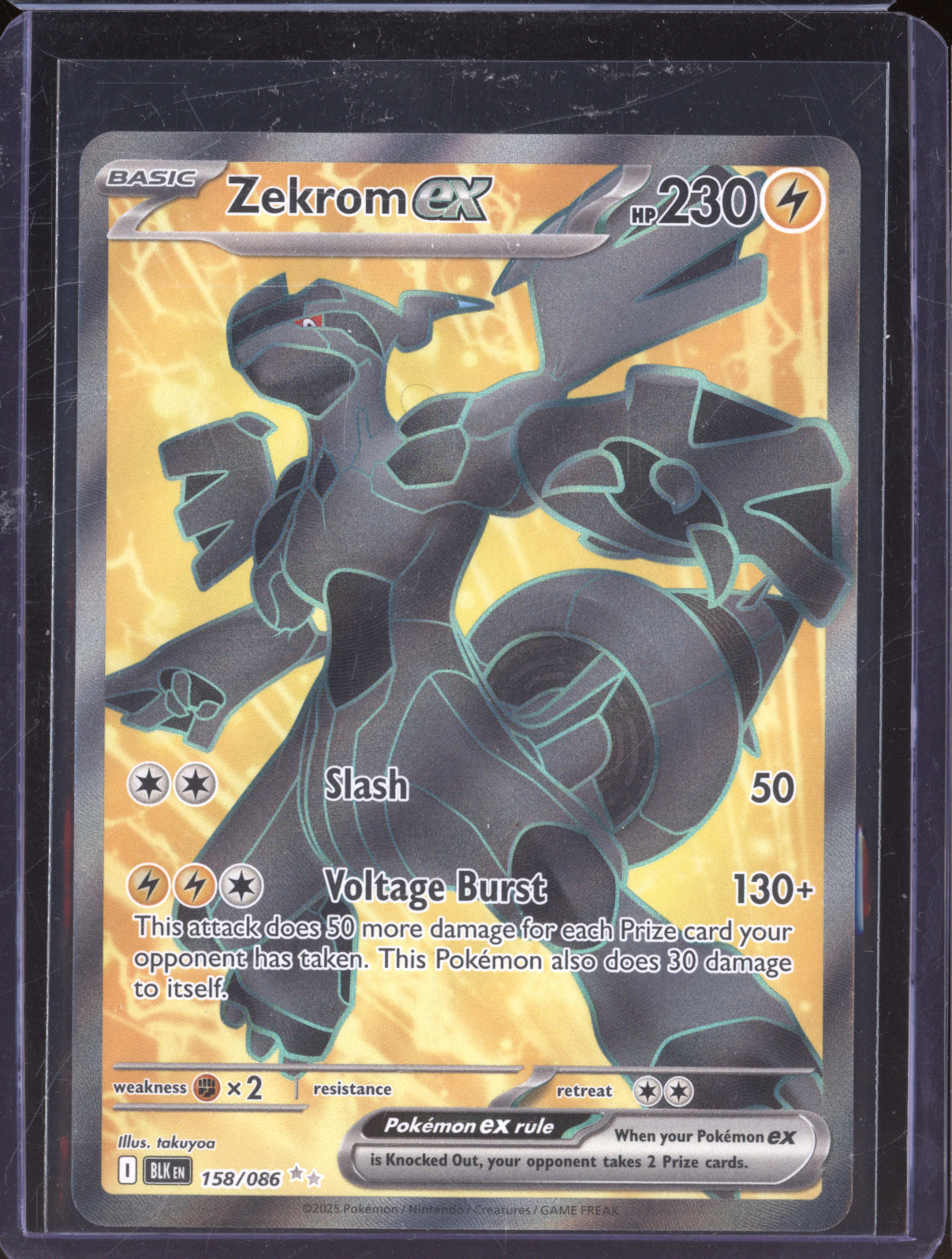 2025 Pokemon SV: Black Bolt #158/086 Zekrom ex — front