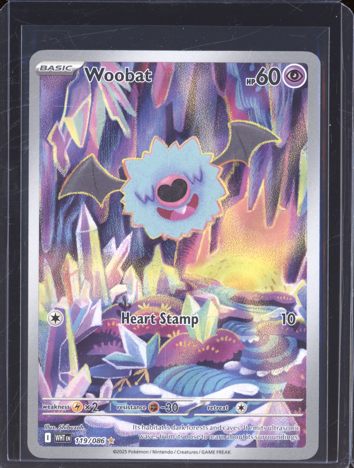 2025 Pokémon SV: White Flare #119 Woobat — front