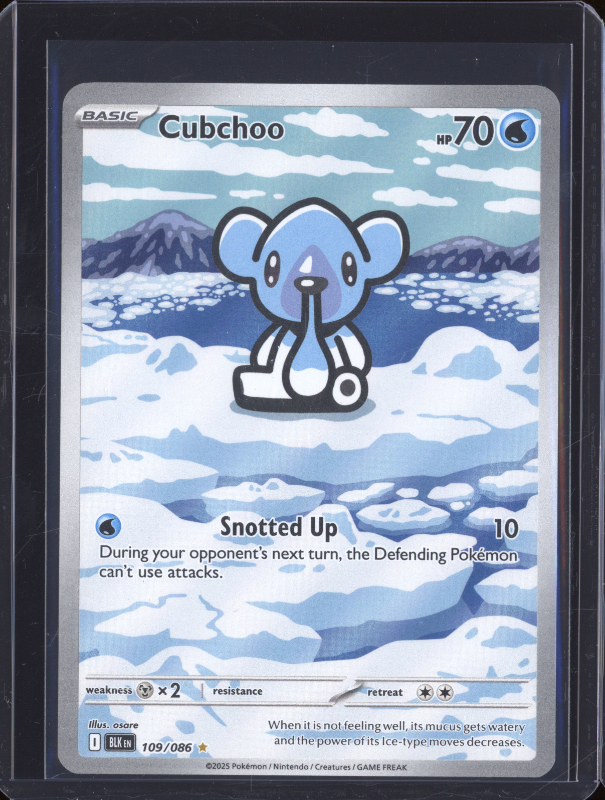 2025 Pokémon Black Bolt #109 Cubchoo — front