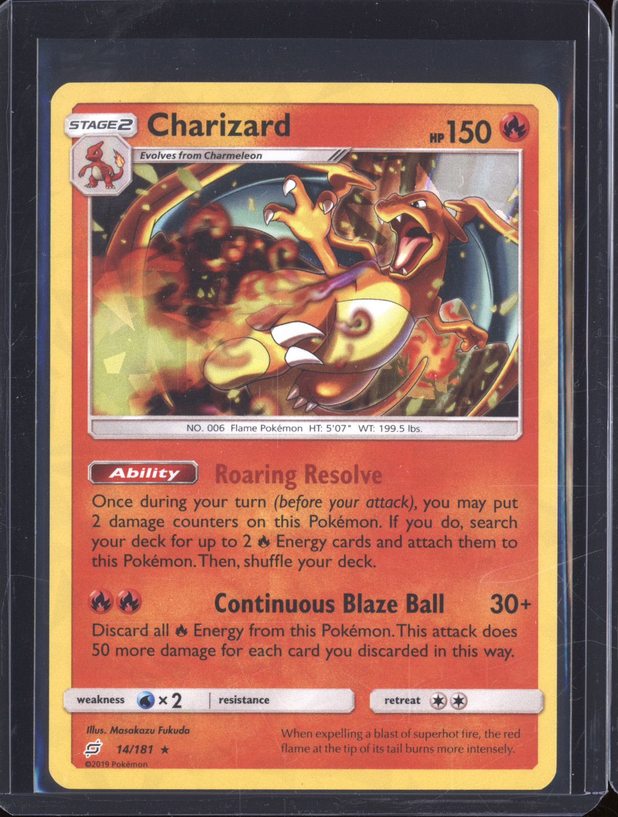 2019 Pokémon Team Up #14 Charizard — front