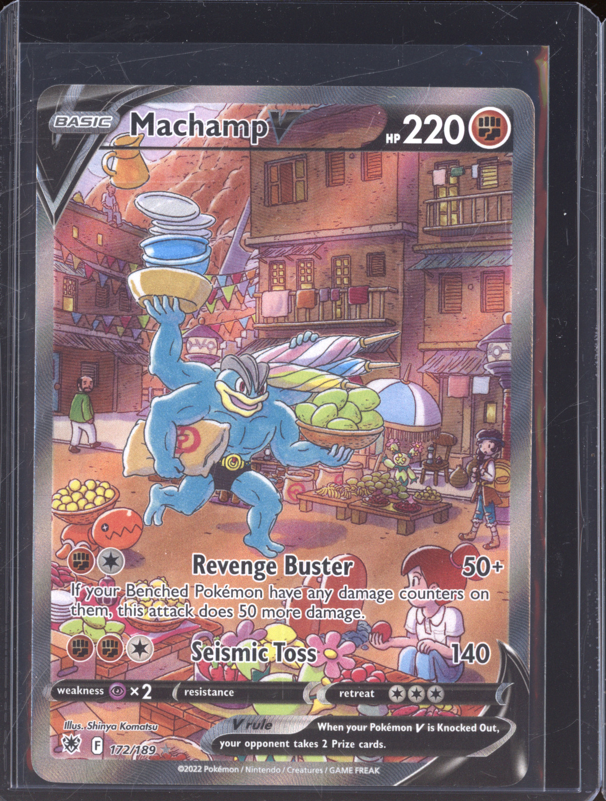 2022 Pokemon Sword & Shield Astral Radiance #172 Machamp V — front