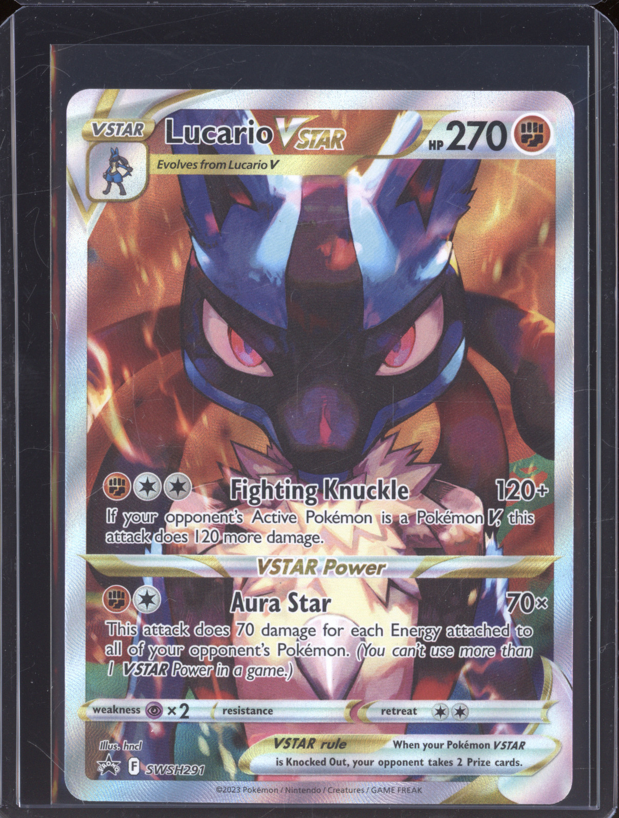 2023 Pokemon Black Star Promo #291 Lucario VSTAR — front