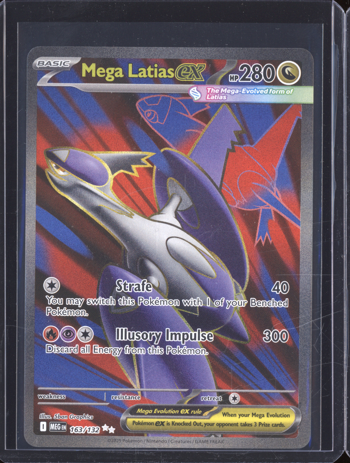 2025 Pokémon TCG Mega Latias ex #163/132 — front