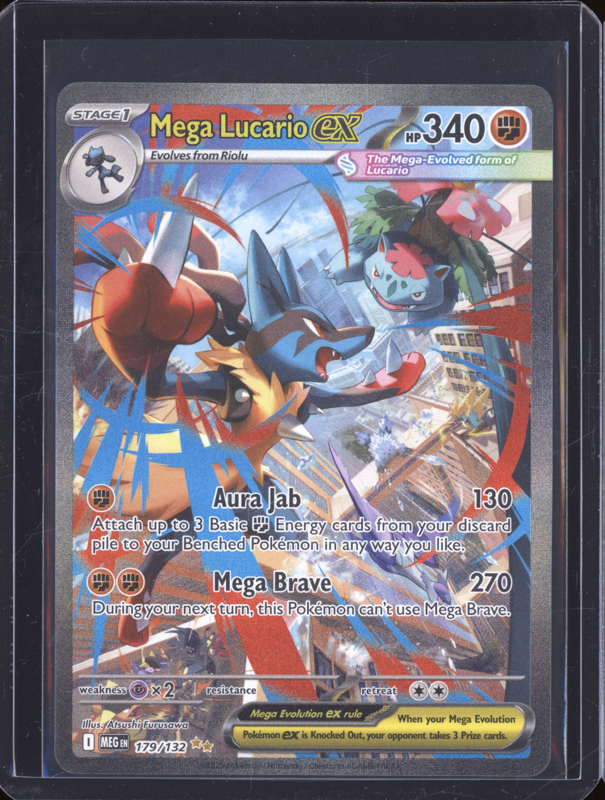 2025 Pokemon TCG Mega Lucario ex 179/132 Mega Evolutions — front
