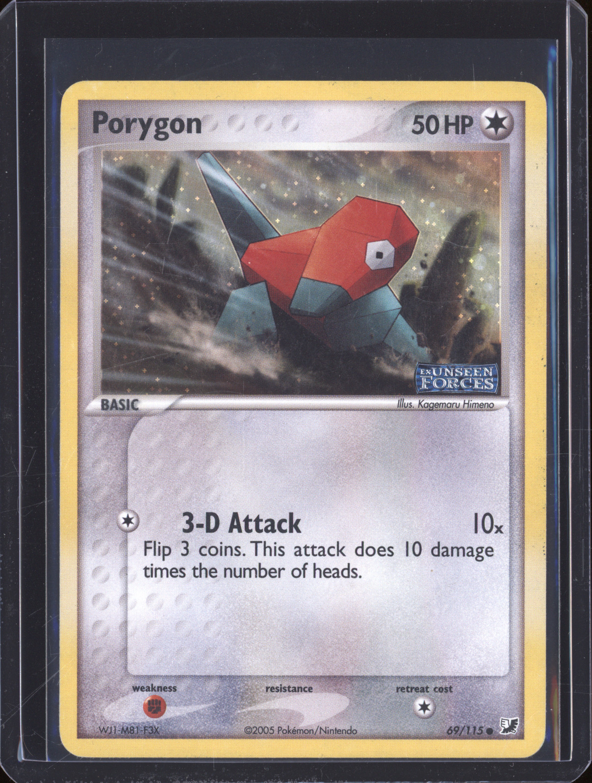 2005 Pokémon EX Unseen Forces #69 Porygon — front