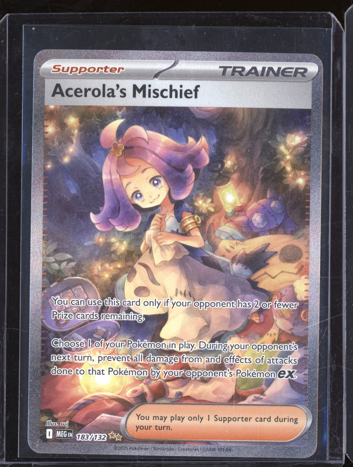 2025 Pokemon Mega Evolutions #183 Acerola's Mischief — front