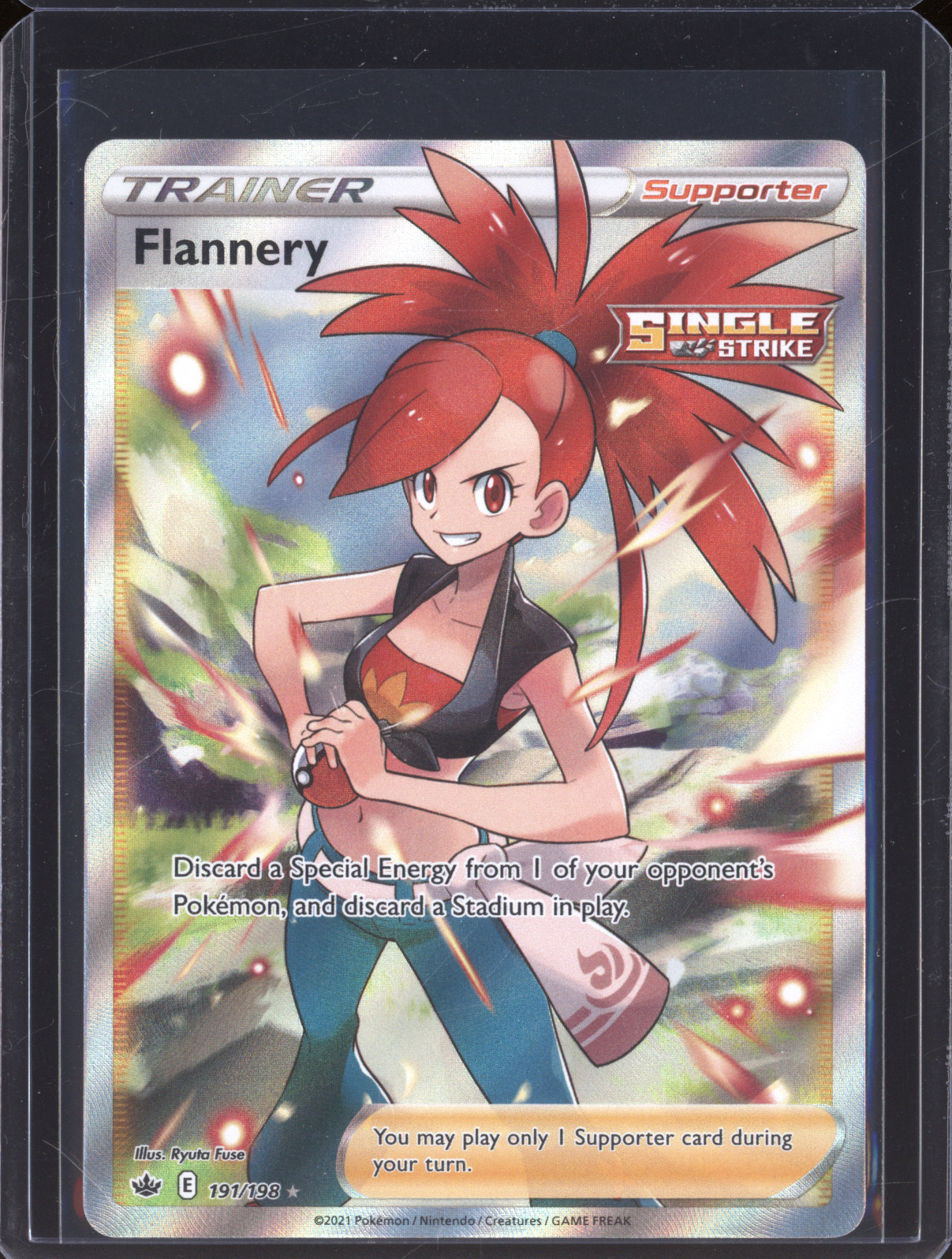 2021 Pokémon Sword & Shield Chilling Reign #191 Flannery — front