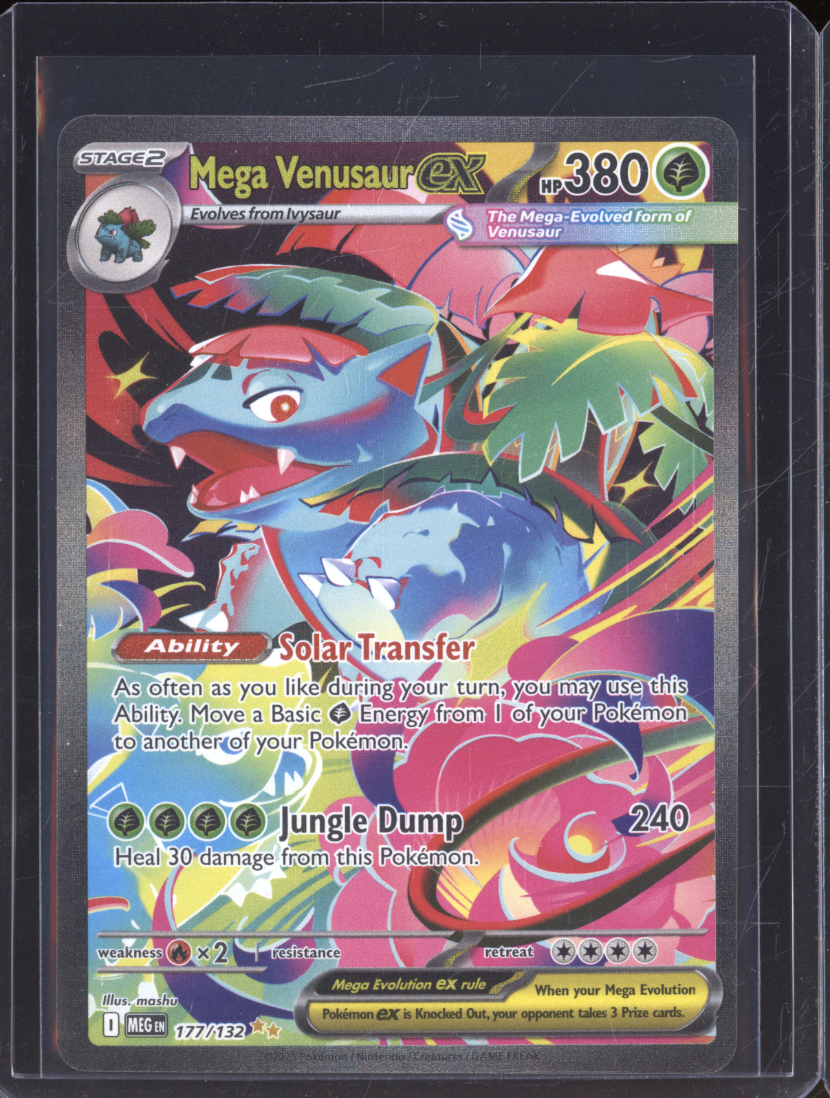 2025 Pokémon ME01: Mega Evolution #177 Mega Venusaur ex — front