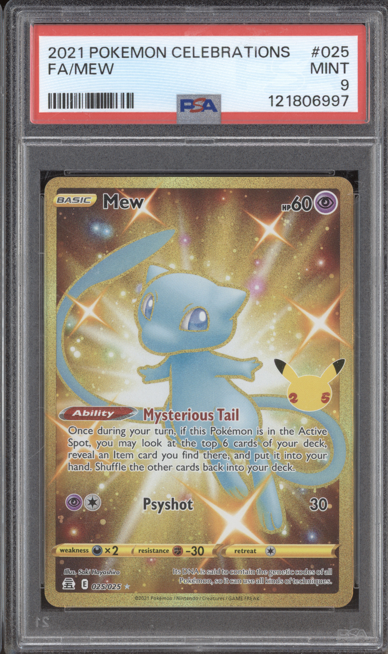 2021 Pokemon Celebrations #025 Mew Full Art — front