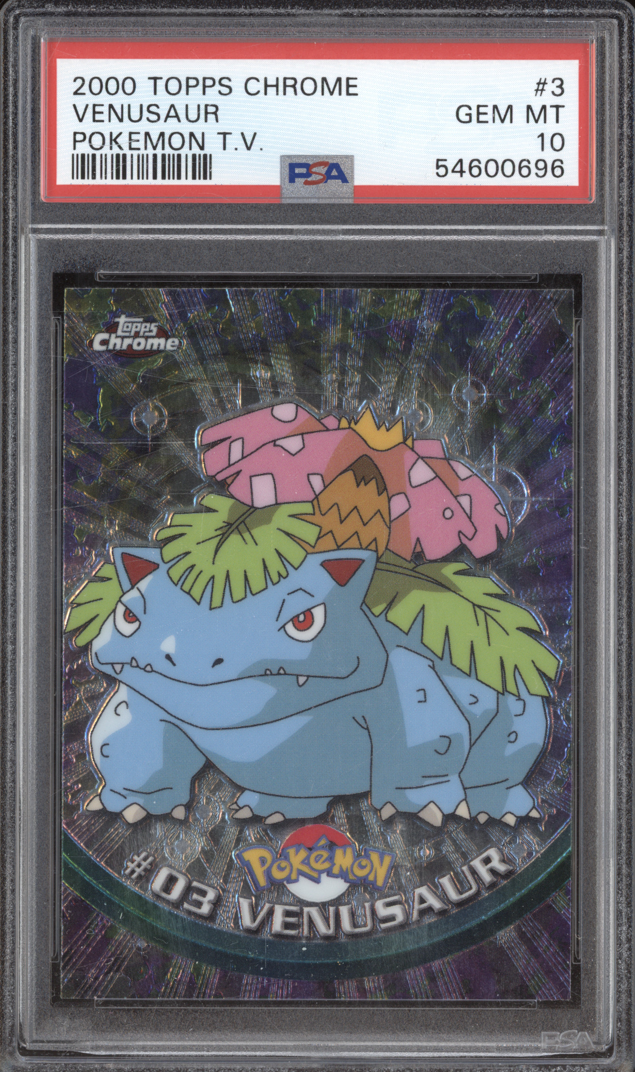 2000 Topps Chrome #3 Venusaur — front