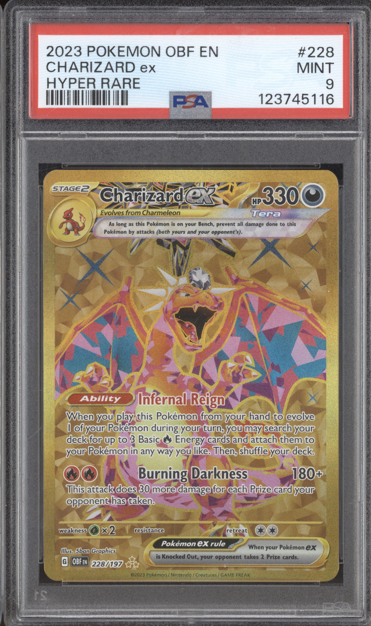 2023 Pokemon Obsidian Flames #228 Charizard ex — front